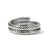 Dot Silver Double Coil Bracelet, Size M