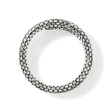 Dot Silver Double Coil Bracelet, Size M