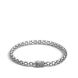 Dot Silver Slim Chain Bracelet, Size UM