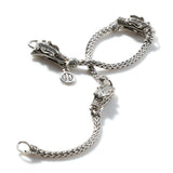 Naga Heritage Silver Triple Station Bracelet with Lobster Clasp, Size UM