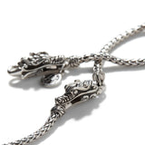 Naga Heritage Silver Triple Station Bracelet with Lobster Clasp, Size UM