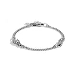 Naga Heritage Silver Triple Station Bracelet with Lobster Clasp, Size UM