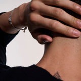 Naga Heritage Silver Triple Station Bracelet with Lobster Clasp, Size UM