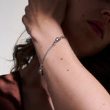 Naga Heritage Silver Triple Station Bracelet with Lobster Clasp, Size UM