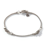 Naga Heritage Silver Triple Station Bracelet with Lobster Clasp, Size UM