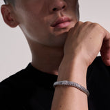 Icon Silver Diamond Pave Small Bracelet (0.16ct), Size UM