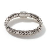 Icon Silver Diamond Pave Large Bracelet (0.54ct), Size UM