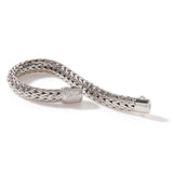 Icon Silver Diamond Pave Large Bracelet (0.54ct), Size UM