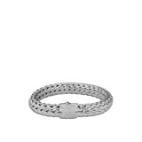 Icon Silver Diamond Pave Large Bracelet (0.54ct), Size UM