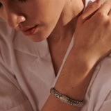 Icon Silver Diamond Pave Large Bracelet (0.54ct), Size UM