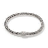 Icon Silver Diamond Pave Extra-Small Bracelet (0.18ct), Size UM