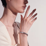 Icon Silver Diamond Pave Extra-Small Bracelet (0.18ct), Size UM