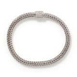 Icon Silver Diamond Pave Extra-Small Bracelet (0.18ct), Size UM