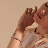 Icon Extension Silver Diamond Pave (0.73ct) Four-Station Bracelet, Size UM