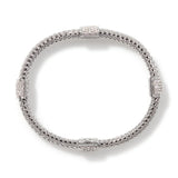 Icon Extension Silver Diamond Pave (0.73ct) Four-Station Bracelet, Size UM