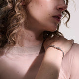 Naga Heritage Silver Double Dragon Head Slim Chain Bracelet 3.5mm with Lobster Clasp with Blue Sapphire Eyes, Size UM