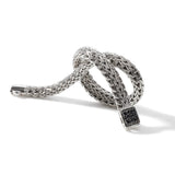 Icon Silver Lava Small Bracelet with Treated Black Sapphire, Size UM