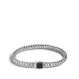 Icon Silver Lava Small Bracelet with Treated Black Sapphire, Size UM