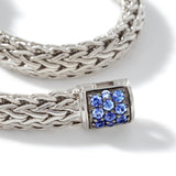 Icon Silver Lava Small Bracelet with Blue Sapphire, Size UM