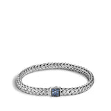 Icon Silver Lava Small Bracelet with Blue Sapphire, Size UM