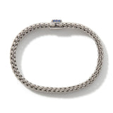 Icon Silver Lava Small Bracelet with Blue Sapphire, Size UM