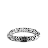 Icon Silver Lava Large Bracelet with Treated Black Sapphire, Size UM