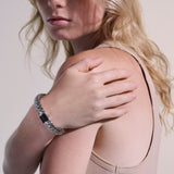 Icon Silver Lava Large Bracelet with Treated Black Sapphire, Size UM