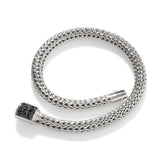 Icon Silver Lava Extra-Small Bracelet with Treated Black Sapphire, Size UM