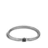 Icon Silver Lava Extra-Small Bracelet with Treated Black Sapphire, Size UM