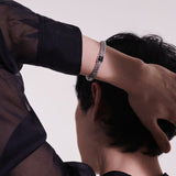 Icon Silver Lava Extra-Small Bracelet with Treated Black Sapphire, Size UM