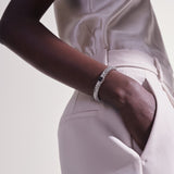 Icon Silver Lava Extra-Small Bracelet with Treated Black Sapphire, Size UM