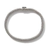 Icon Silver Lava Extra-Small Bracelet with Treated Black Sapphire, Size UM