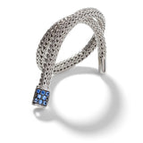 Icon Silver Lava Extra-Small Bracelet with Blue Sapphire, Size UM