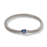 Icon Silver Lava Extra-Small Bracelet with Blue Sapphire, Size UM