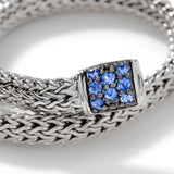 Icon Silver Lava Extra-Small Bracelet with Blue Sapphire, Size UM