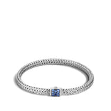 Icon Silver Lava Extra-Small Bracelet with Blue Sapphire, Size UM