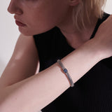 Icon Silver Lava Extra-Small Bracelet with Blue Sapphire, Size UM