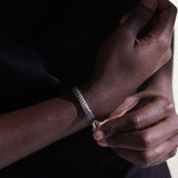 Icon Silver Lava Extra-Small Bracelet with Blue Sapphire, Size UM