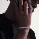 Icon Silver Lava Extra-Small Bracelet with Blue Sapphire, Size UM