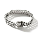 Naga Heritage Silver 11mm Curb Link Bracelet with Pusher Clasp, Size UL