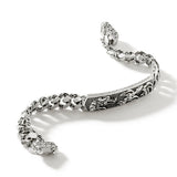 Naga Heritage Silver 11mm Curb Link Bracelet with Pusher Clasp, Size UL