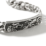 Naga Heritage Silver 11mm Curb Link Bracelet with Pusher Clasp, Size UL