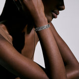 Naga Heritage Silver 11mm Curb Link Bracelet with Pusher Clasp, Size UL