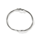Love Knot Silver 3.6mm Chain Double Row Bracelet with Lobster Clasp, Size UM