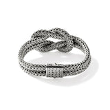 Love Knot Silver 13mm Small Chain Bracelet with Pusher Clasp, Size UM