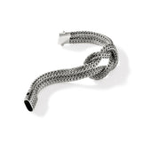 Love Knot Silver 13mm Small Chain Bracelet with Pusher Clasp, Size UM