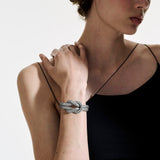 Love Knot Silver 13mm Small Chain Bracelet with Pusher Clasp, Size UM