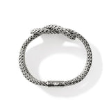 Love Knot Silver 13mm Small Chain Bracelet with Pusher Clasp, Size UM