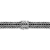 Icon Chevron Silver 12mm Chain Bracelet with Pusher Clasp, Size UM