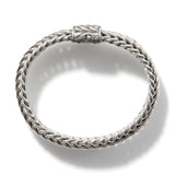 Icon Chevron Silver 12mm Chain Bracelet with Pusher Clasp, Size UM
